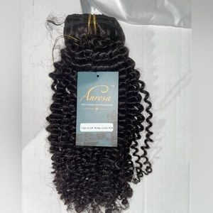 100% Virgin Human Hair Extensions 2 boxes black /curly